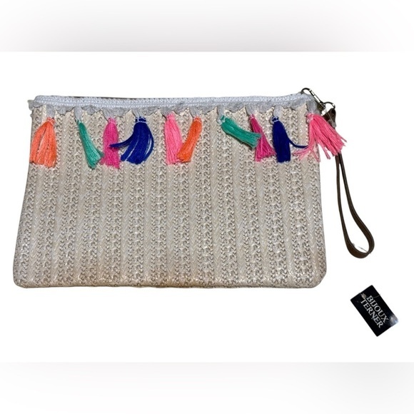 Clutch with Tassels | Summer Clutch by Bijoux Turner Clutch with Tassels 💲SALE💲 - Picture 1 of 10